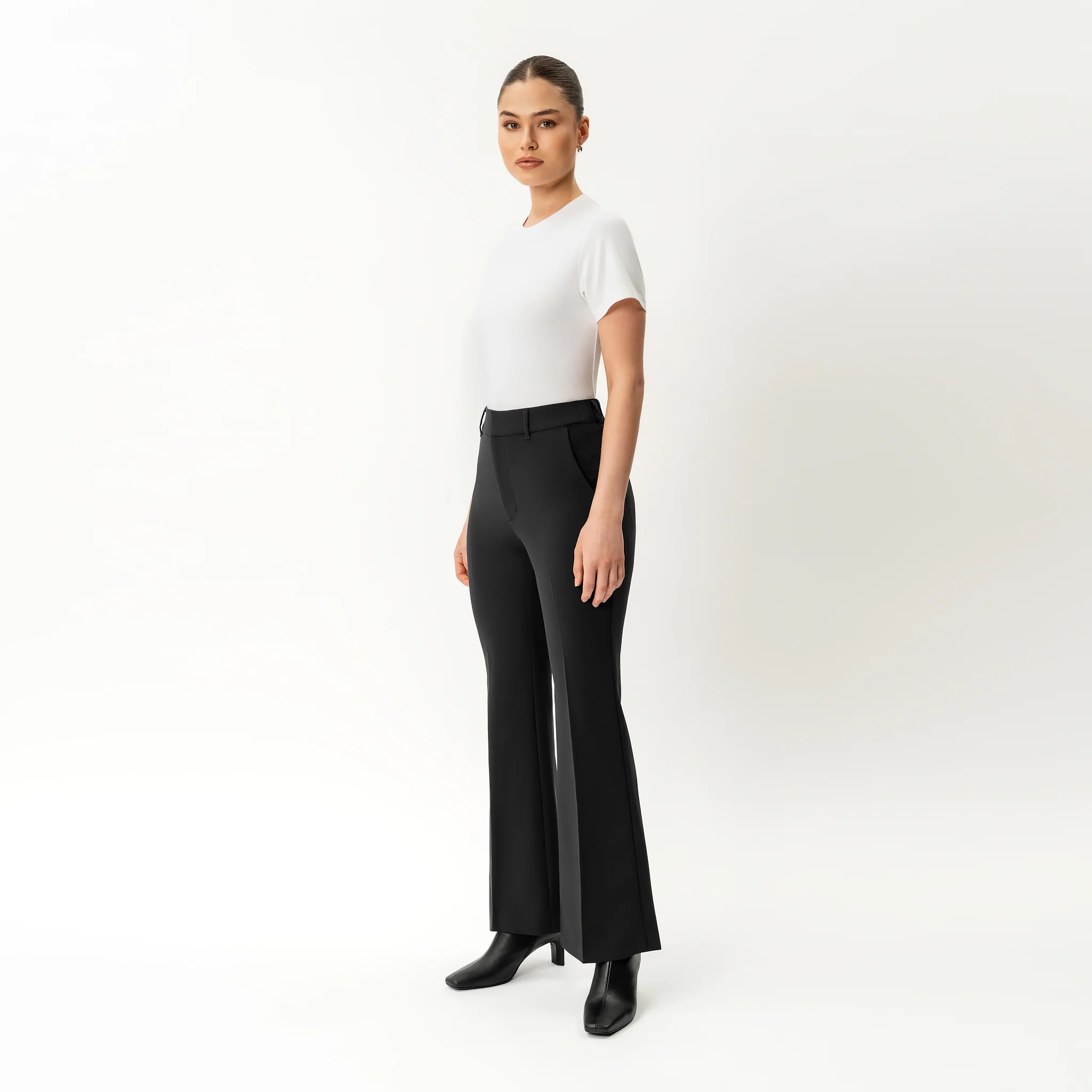 Crepe Bootcut Trouser - Image 3