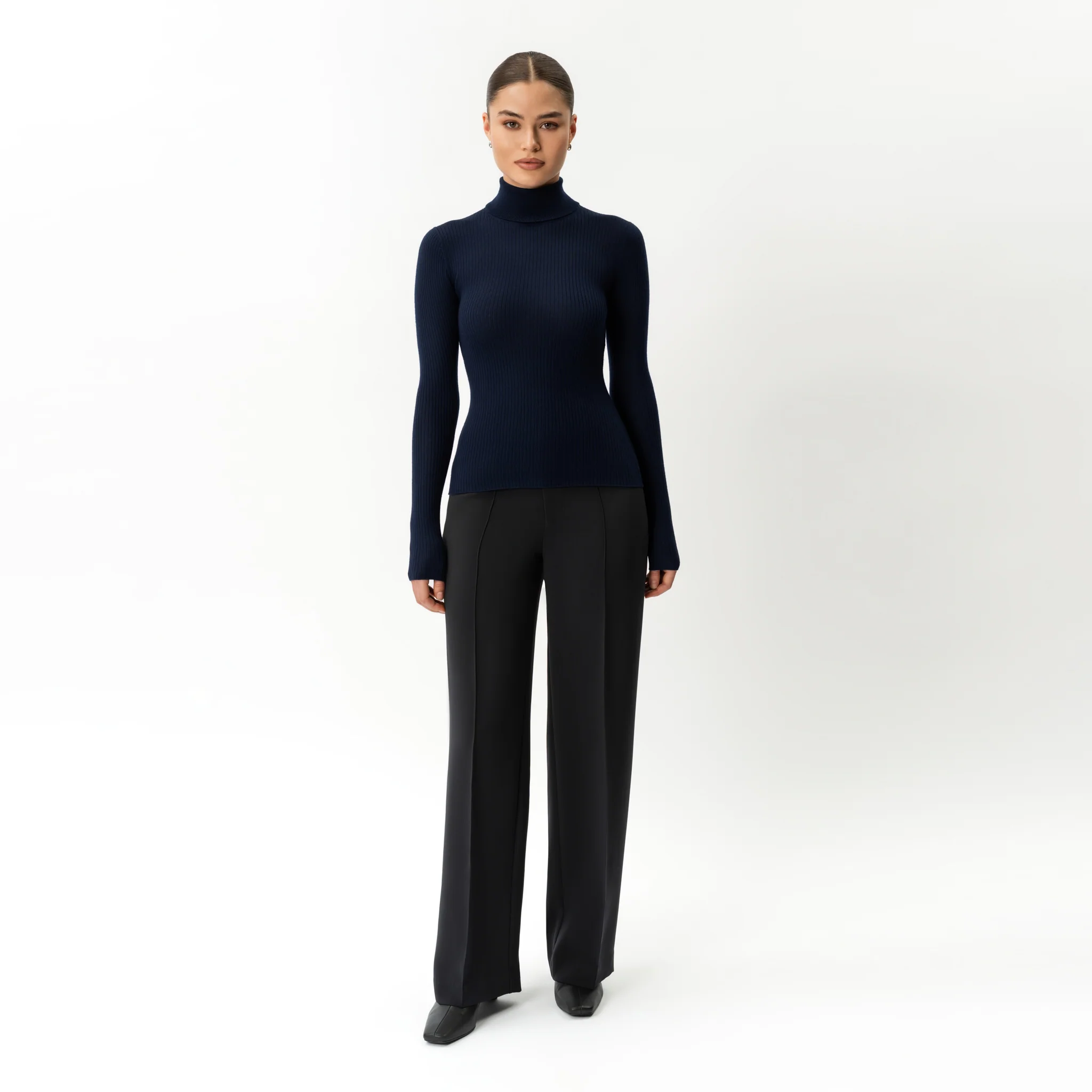 Merino Wool Ribbed Turtleneck - Image 5