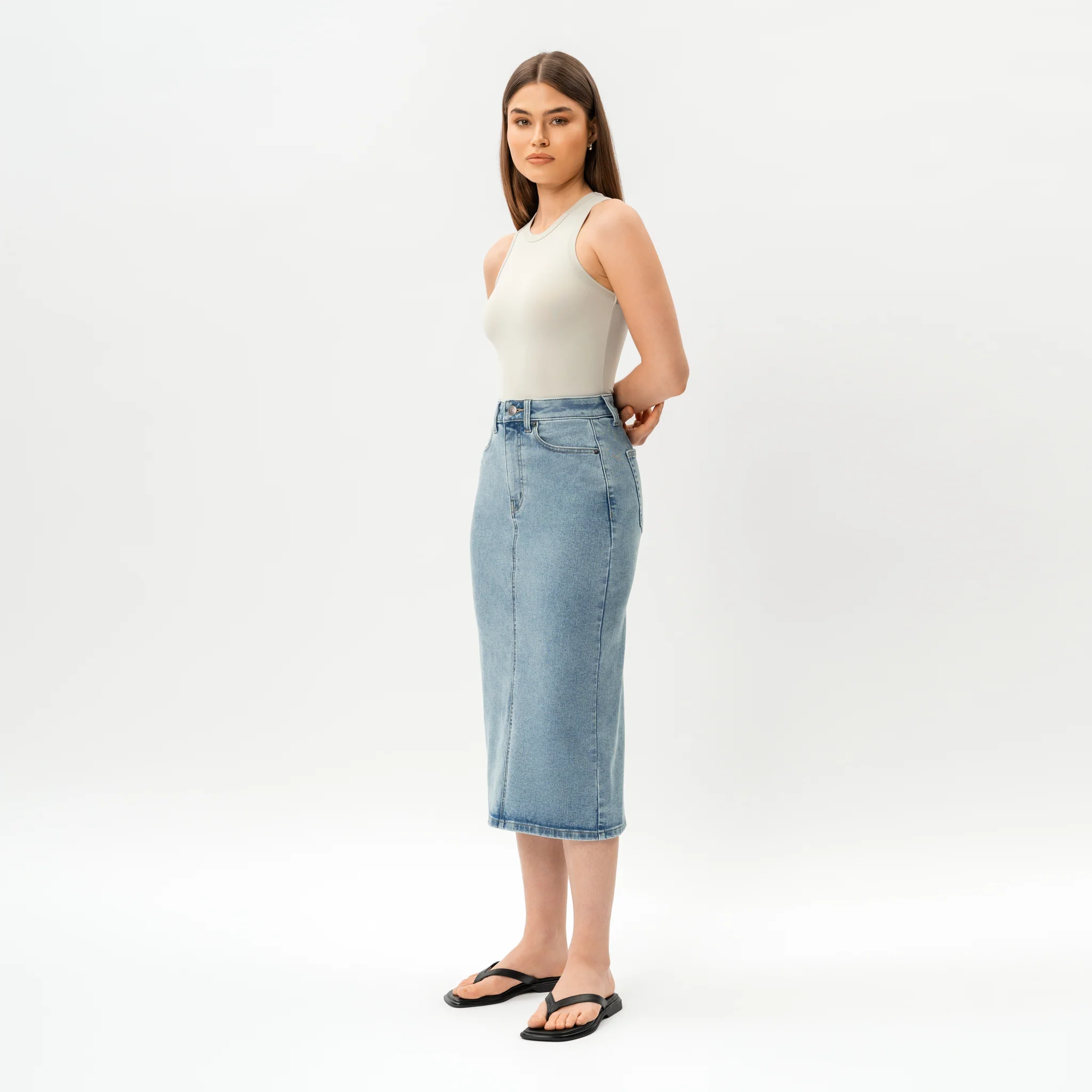 Stretchy ComfortDenim™ Skirt - Image 3