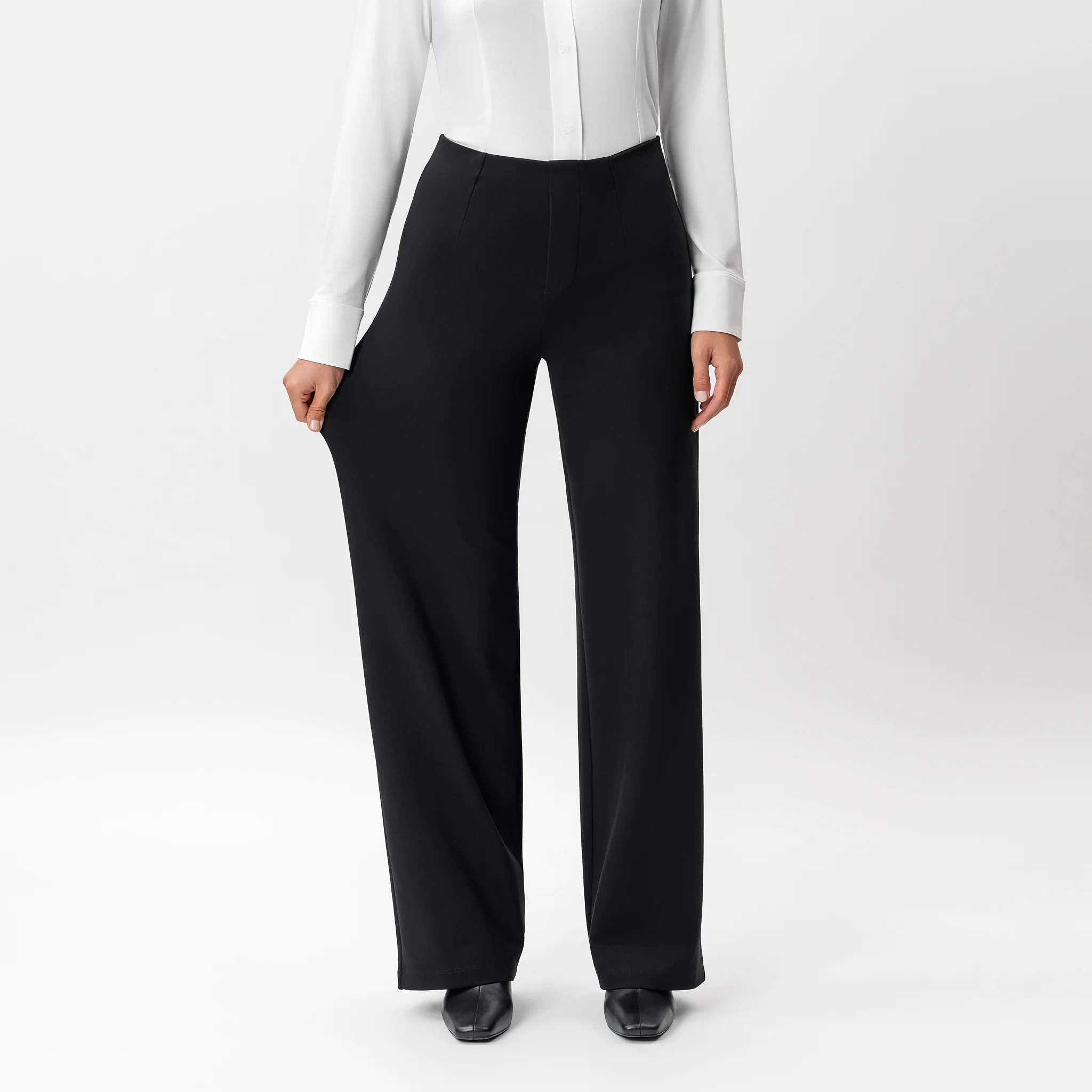 Tailored Ponte Relaxed Trouser - Image 3