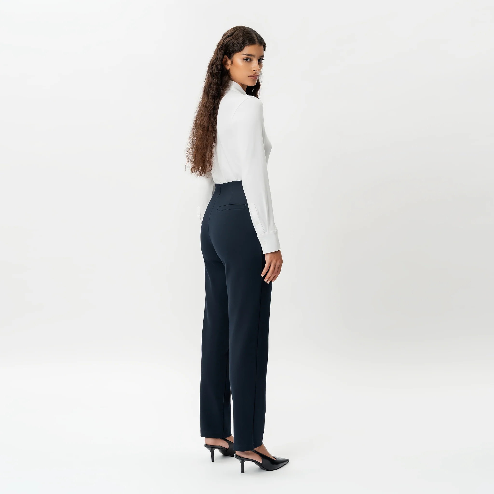 Tailored Ponte Straight Trouser - Image 4